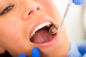 Patient Undergoing Dental Examination